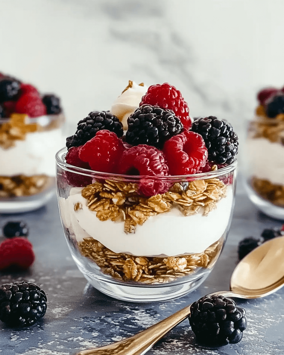Healthy Greek Yogurt Parfait with Berries – Quick Snack That Delights!