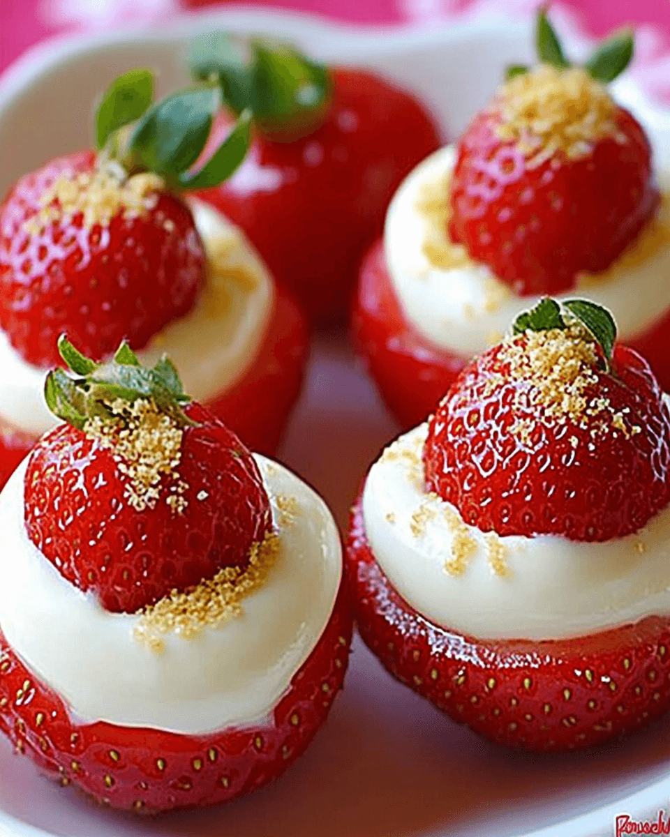 Stuffed Strawberries with Cheesecake Filling are Irresistible!
