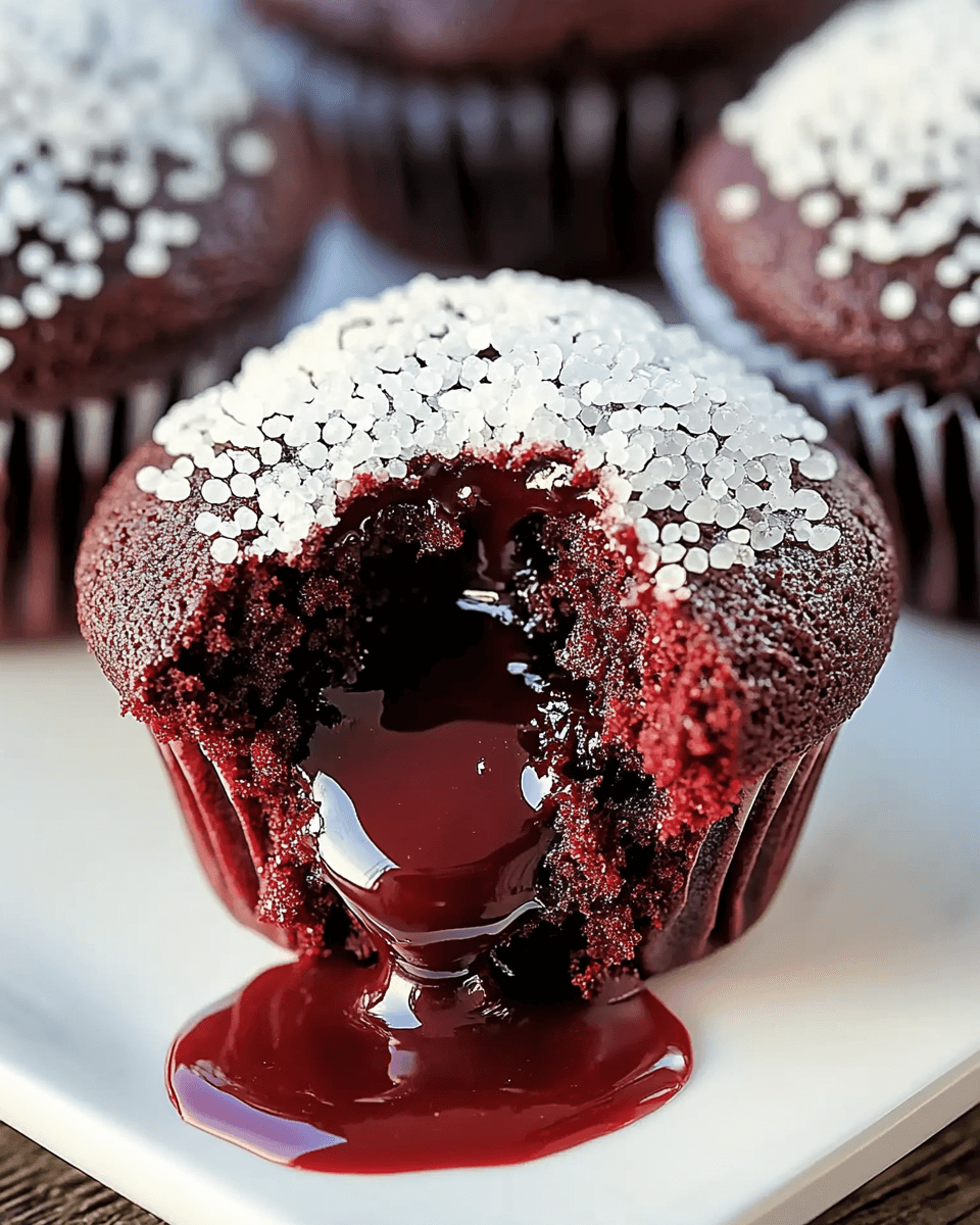 Indulge in Red Velvet Molten Lava Cupcakes today!