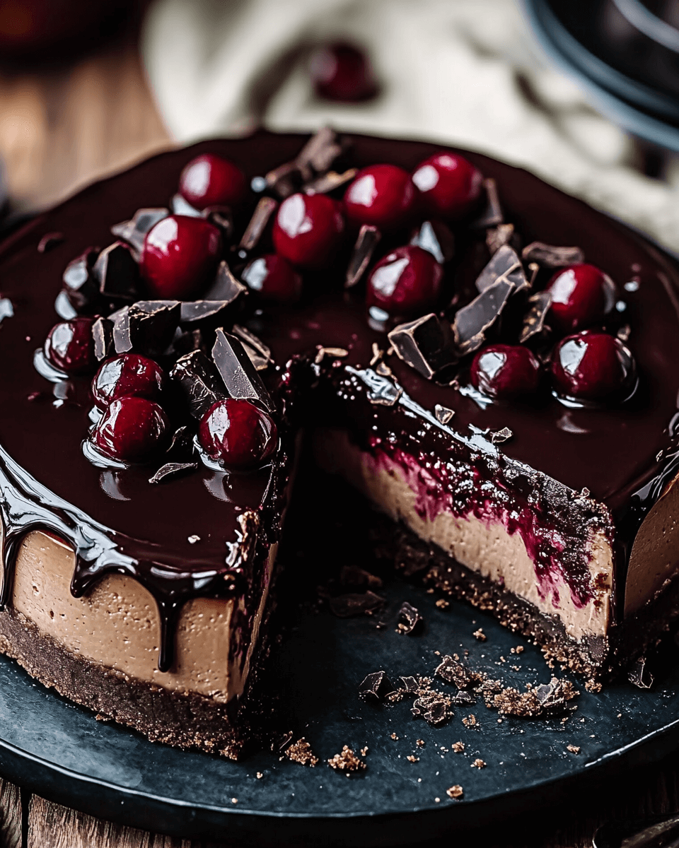 Dark Chocolate Cherry Cheesecake: Indulge Your Senses!