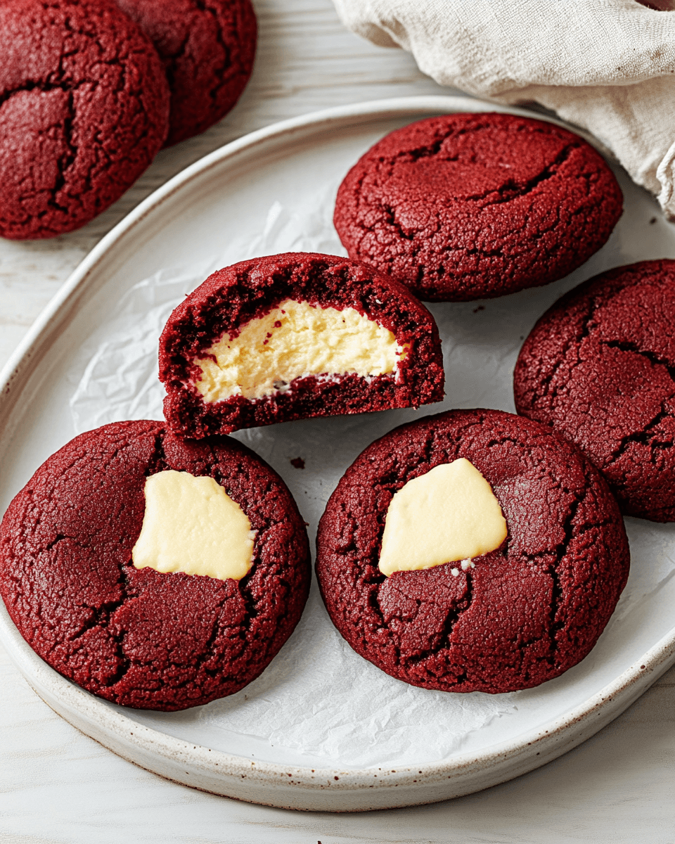 Cheesecake Stuffed Red Velvet Cookies: An Irresistible Treat!