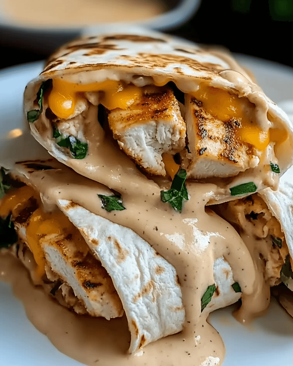 Cheesy Garlic Chicken Wraps: Irresistibly Delicious Recipe