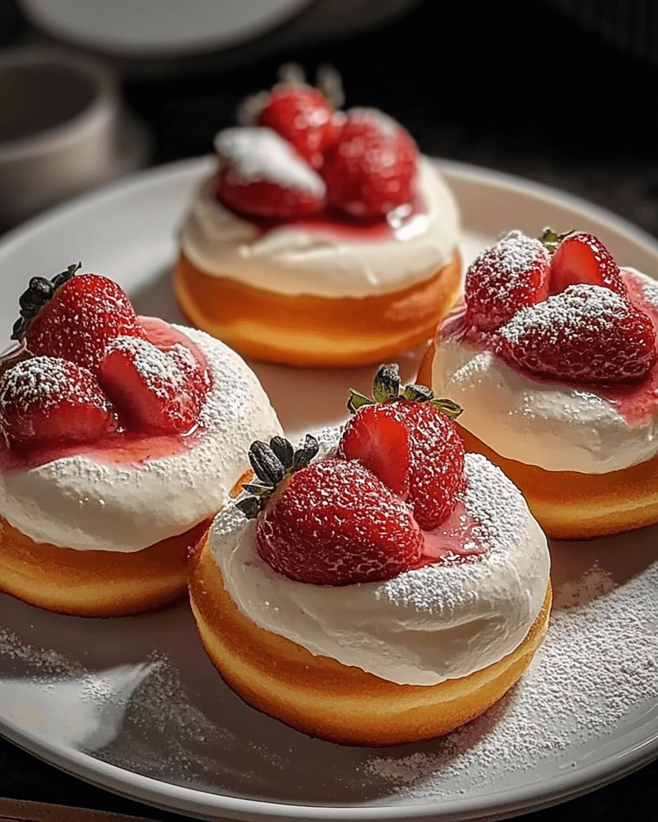 Strawberry Cheesecake Stuffed Donuts: Irresistible Treats!