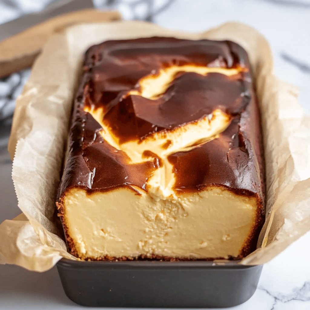Burnt Basque Cheesecake in a Loaf Pan: Delight Today!