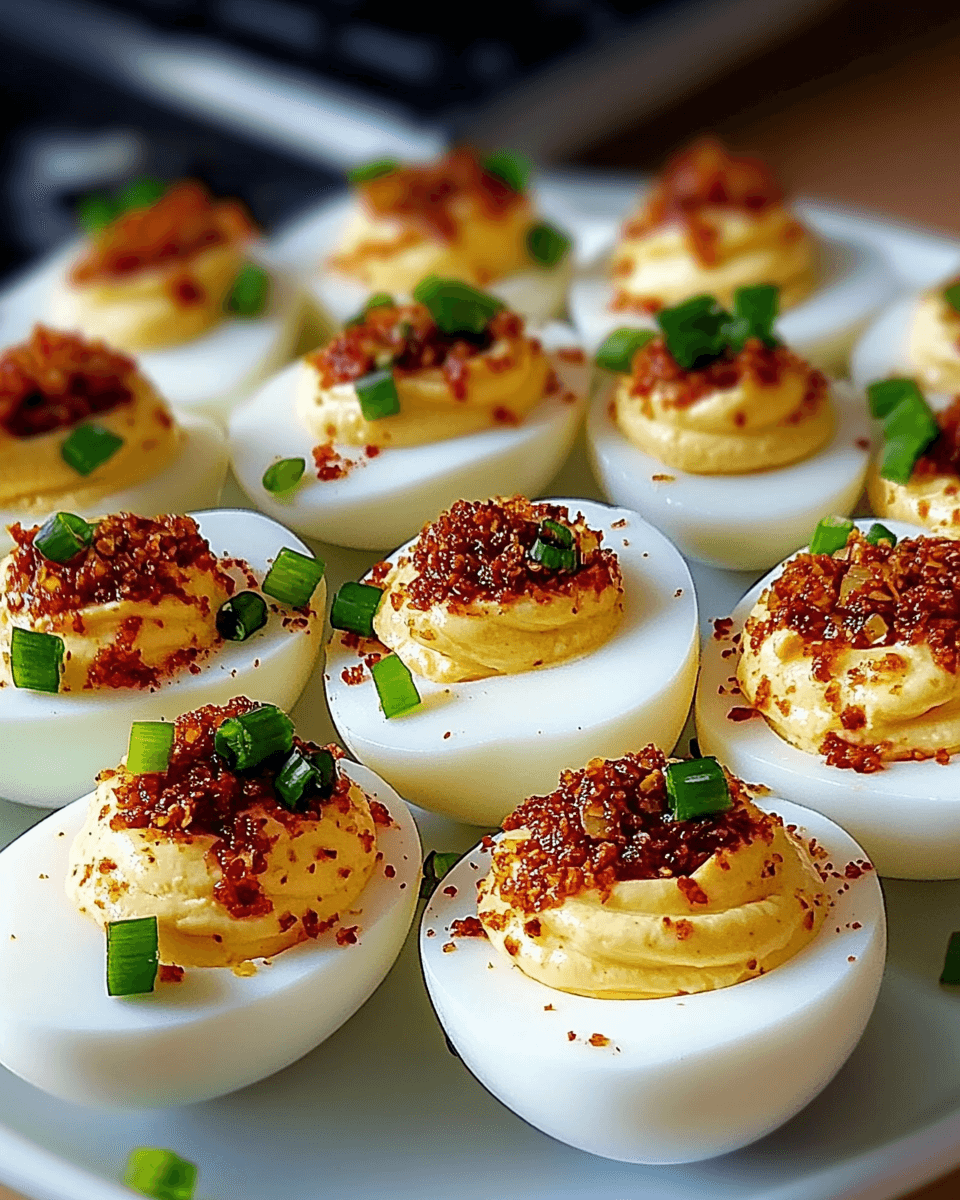 Spicy Chili Garlic Deviled Eggs That Will Ignite Your Taste!