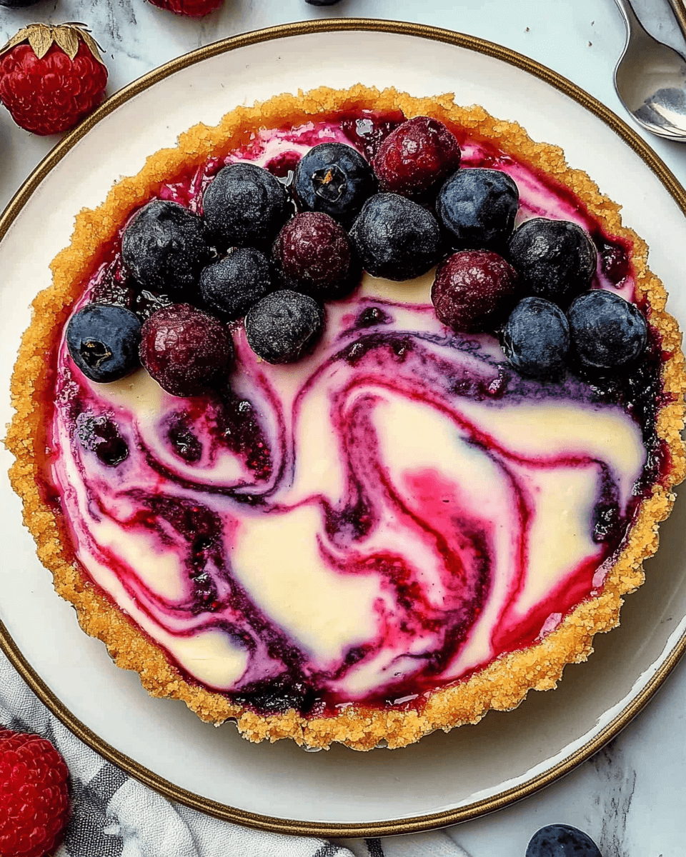 Berry Swirl Cheesecake: Indulge in This Fruity Delight!