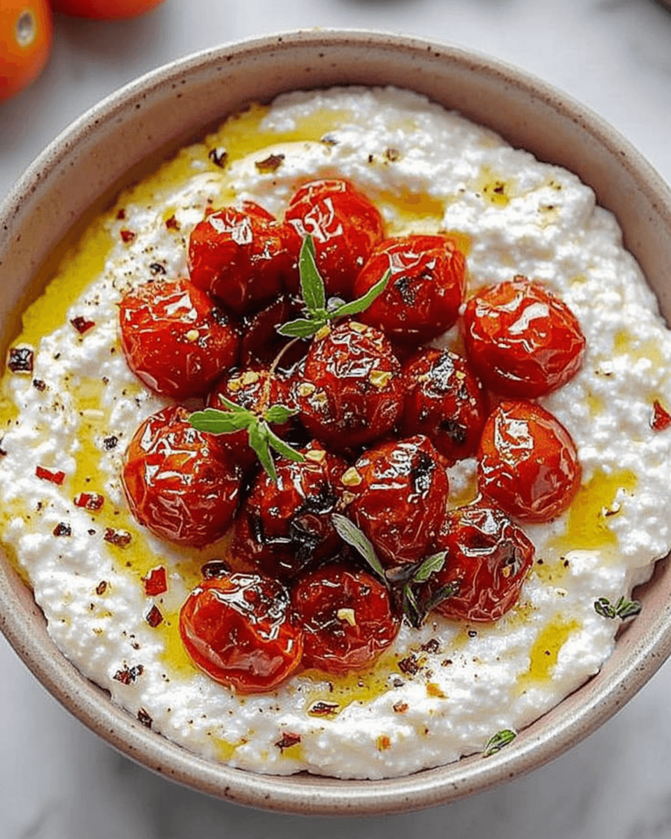 Whipped Cottage Cheese Dip with Roasted Tomatoes: Delight Your Tastebuds!