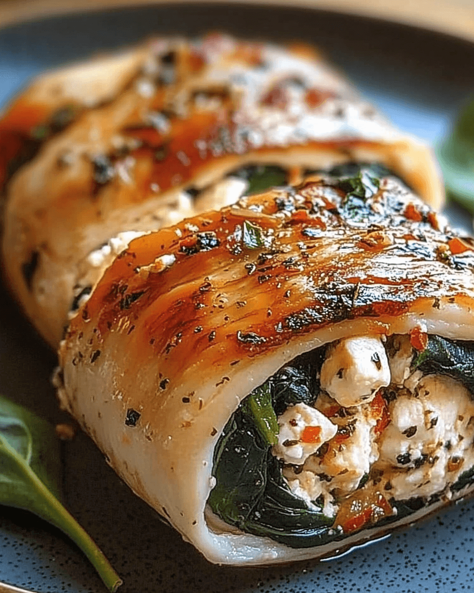 Rolled Chicken with Feta & Spinach: A Delightful Recipe!