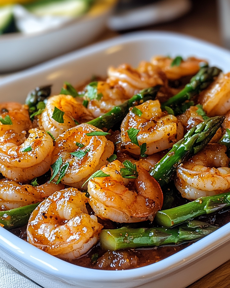 Sweet Chili Shrimp with Asparagus is a must-try!
