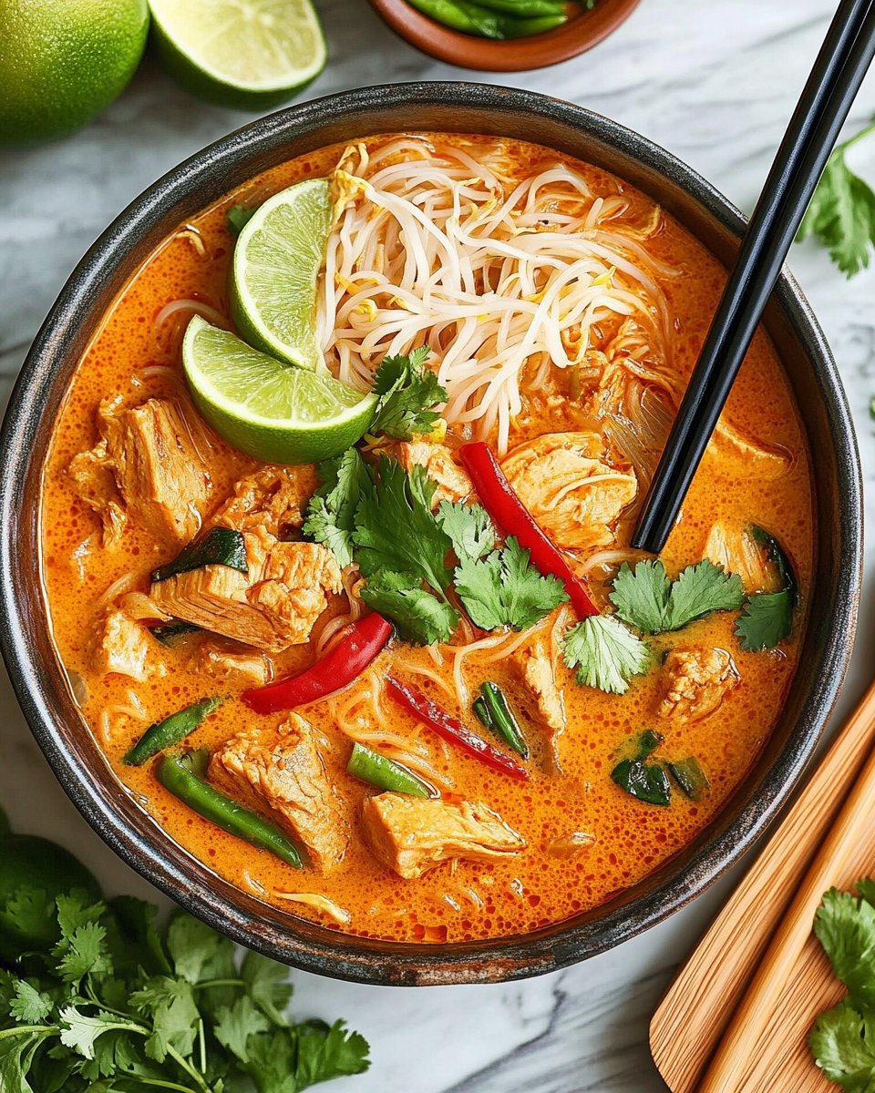 Thai Red Curry Noodle Soup: A Spicy Coconut Delight!