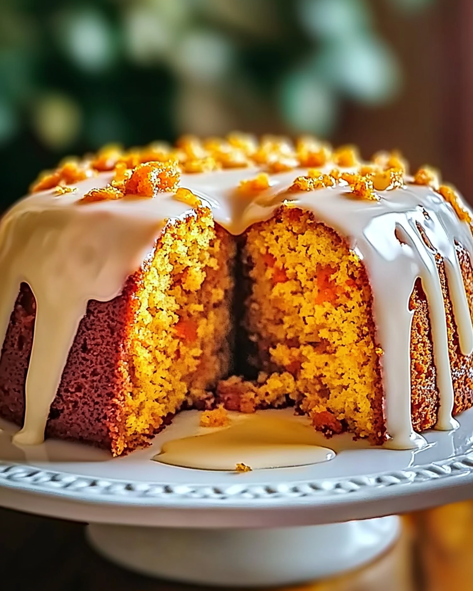Carrot Pound Cake with Vanilla Glaze: A Sweet Delight!