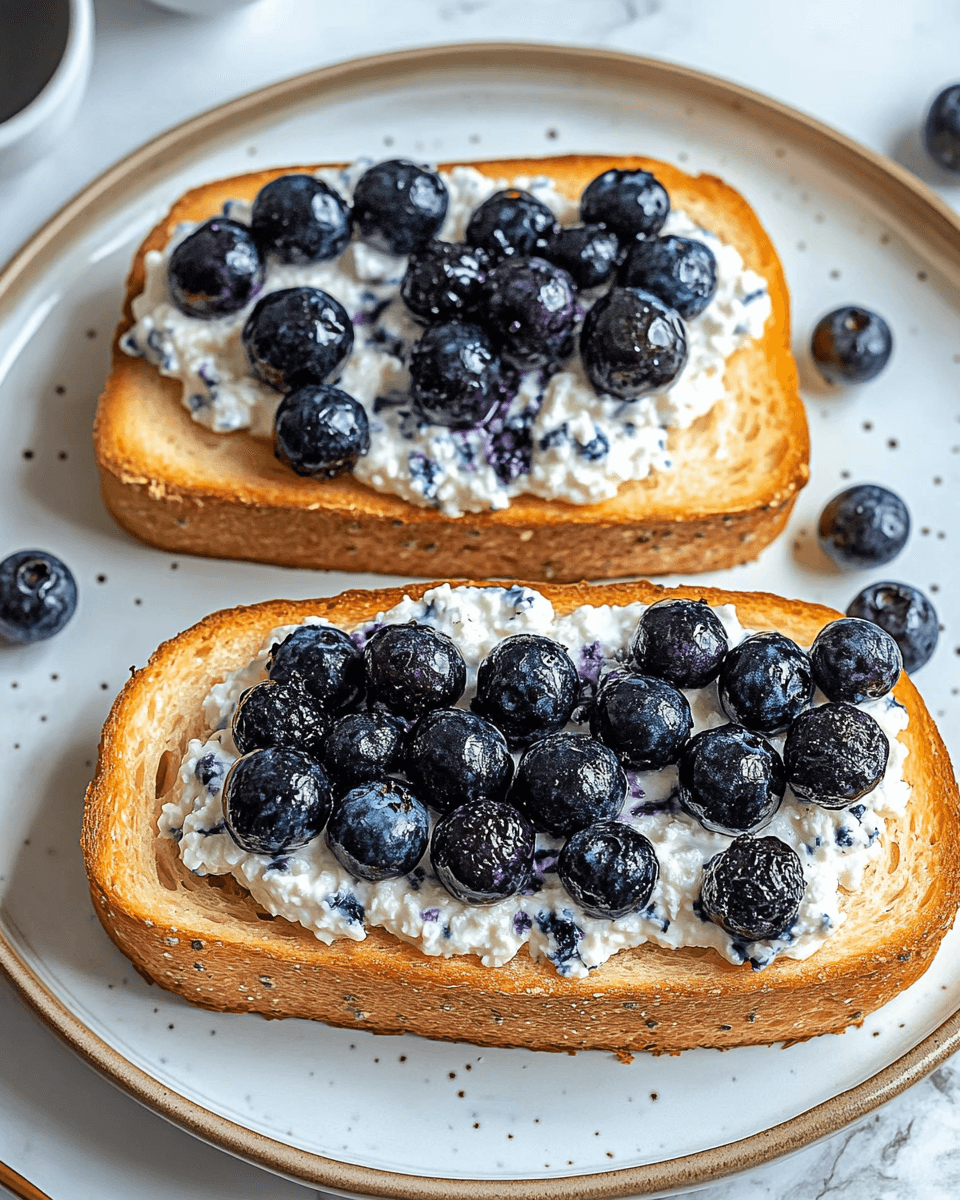 Air Fryer Blueberry Cottage Cheese Toast: A Quick Delight!