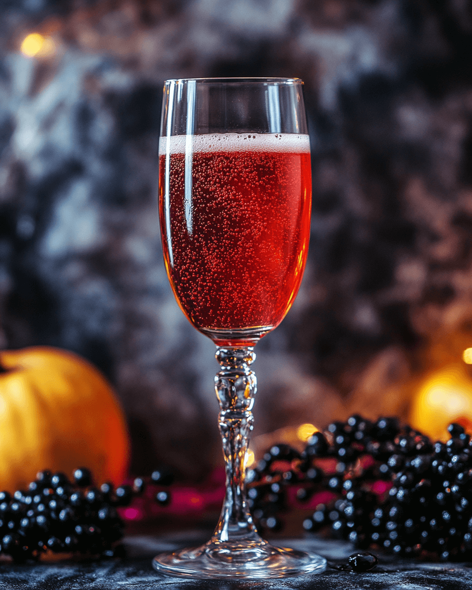 Vampire’s Kiss Champagne Cocktail: A Spooky Delight!