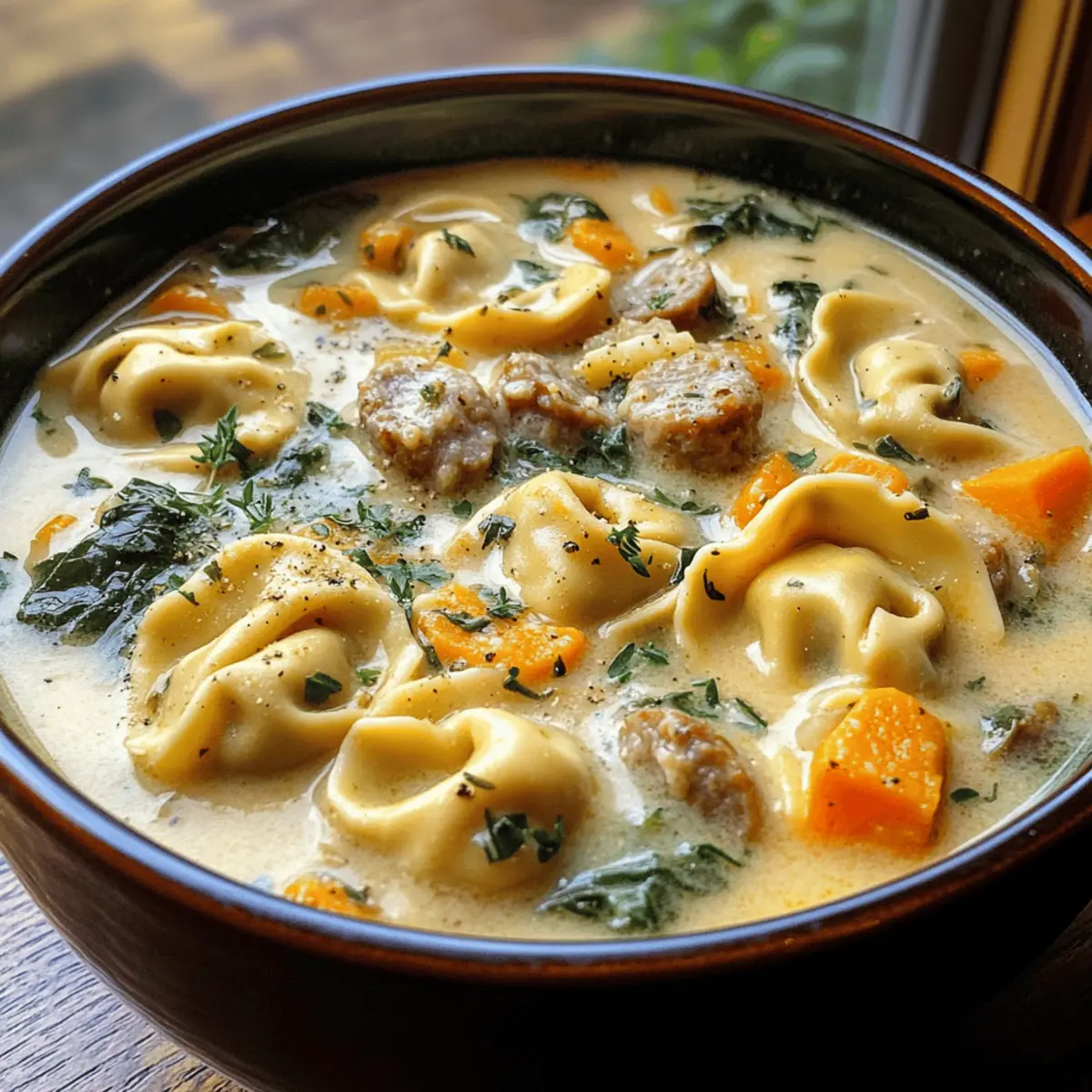 Creamy Tortellini Soup with Sausage for Ultimate Cozy Nights