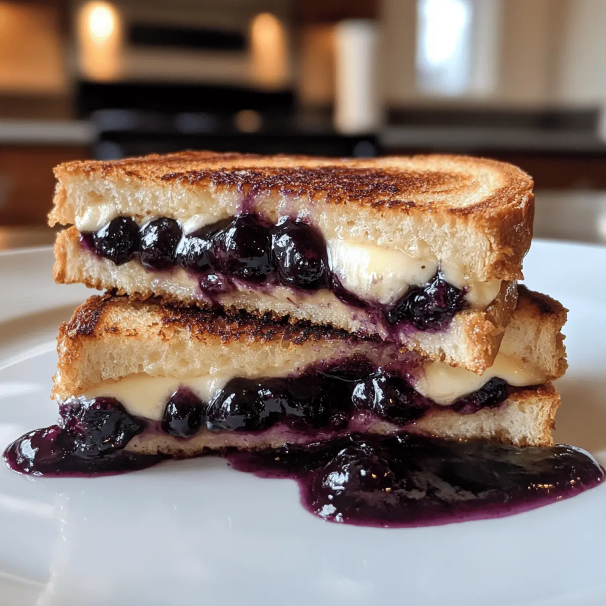 Crispy Blueberry Grilled Cheese: A Sweet-Savory Delight