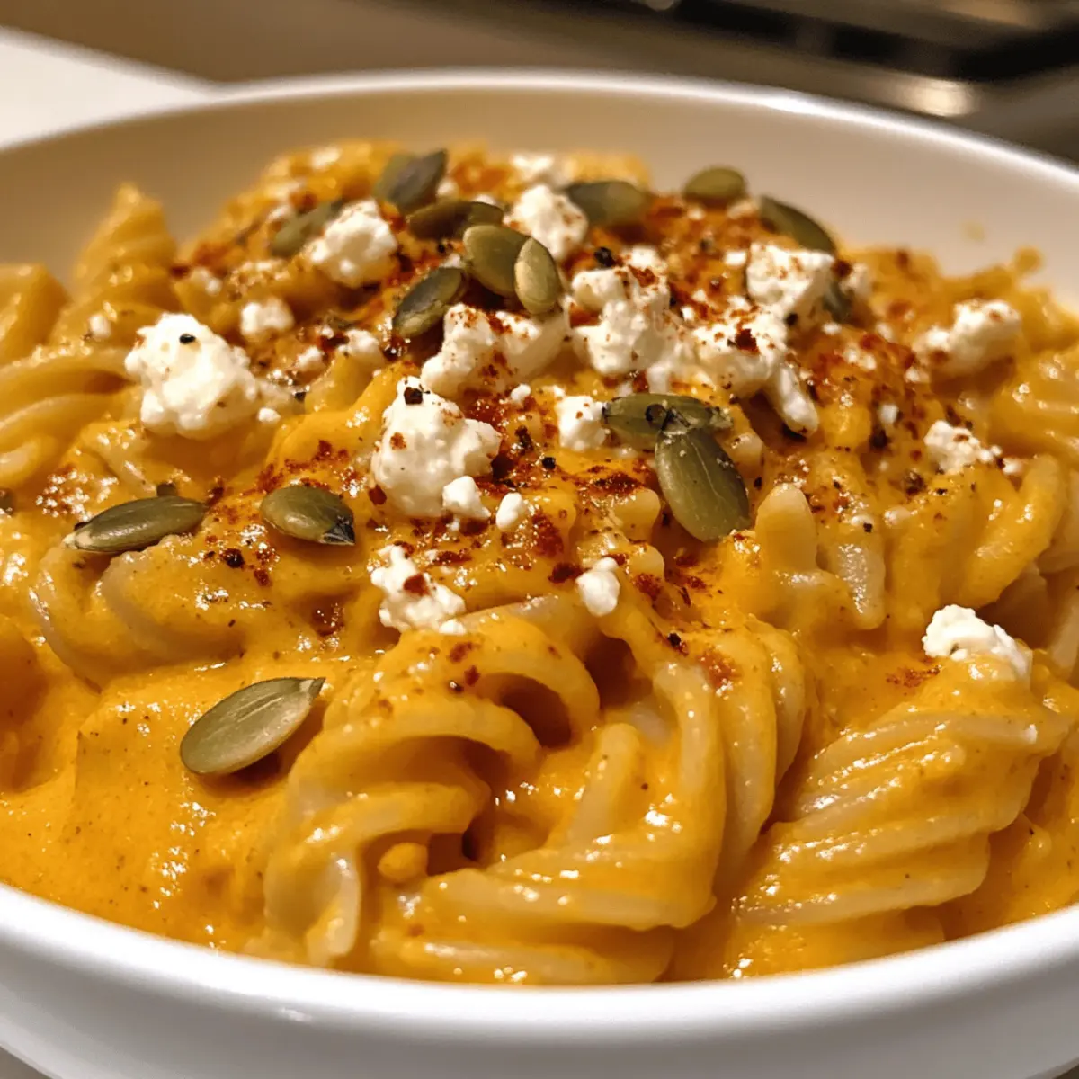 Cozy Up with Creamy Pumpkin Feta Pasta Delight