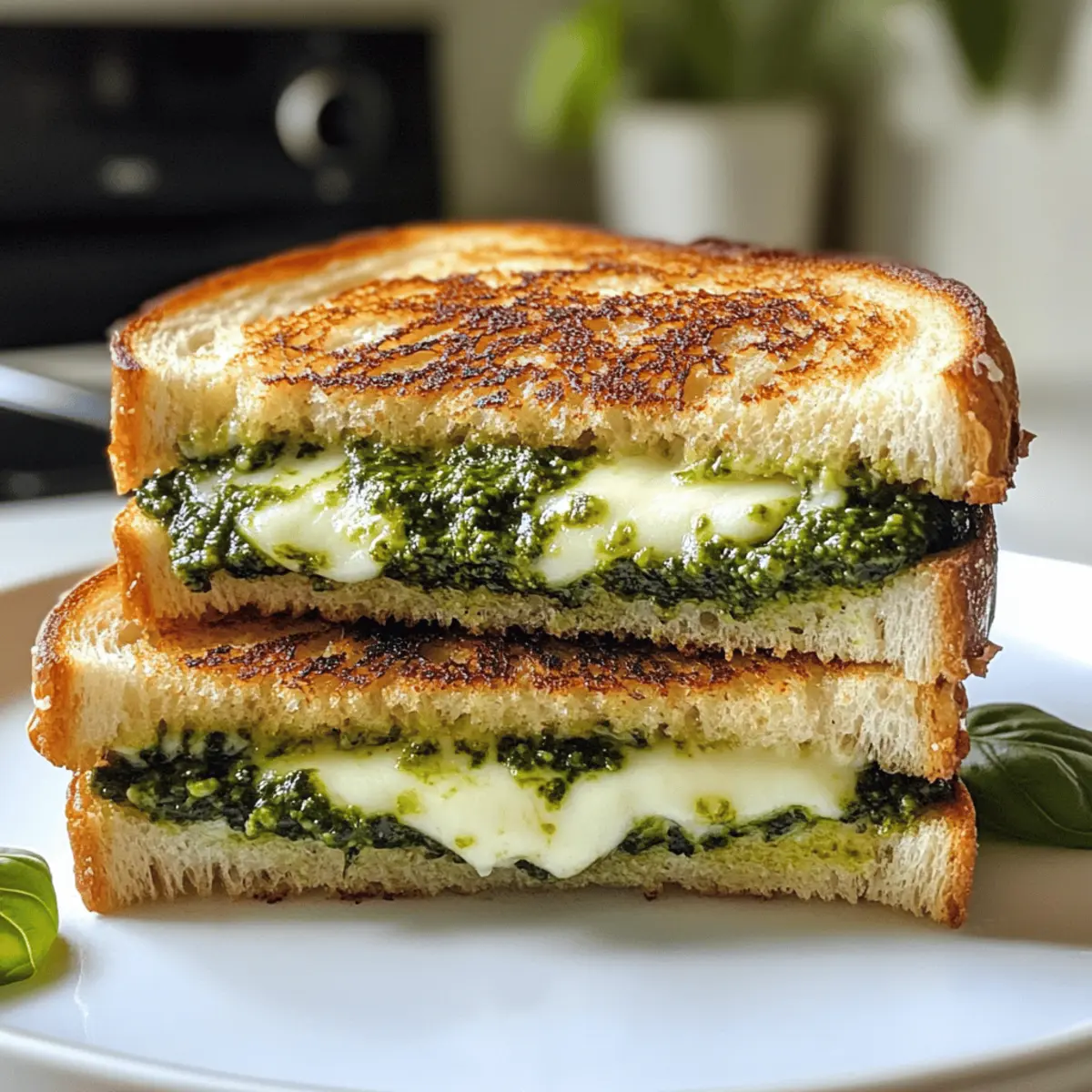 Sourdough Pesto Grilled Cheese for Ultimate Comfort Bliss