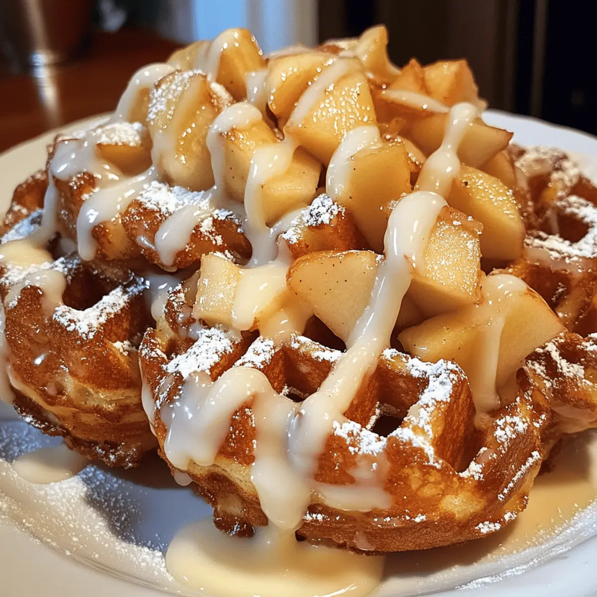 Delicious Apple Fritter Waffle Donuts You Can’t Resist