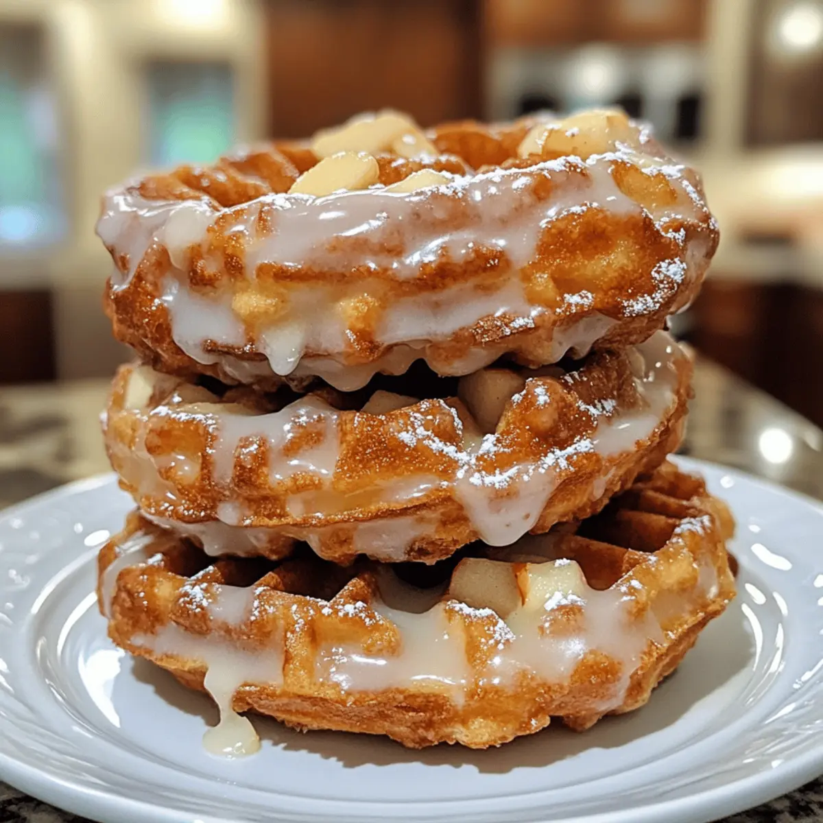 Delicious Apple Fritter Waffle Donuts to Brighten Your Morning