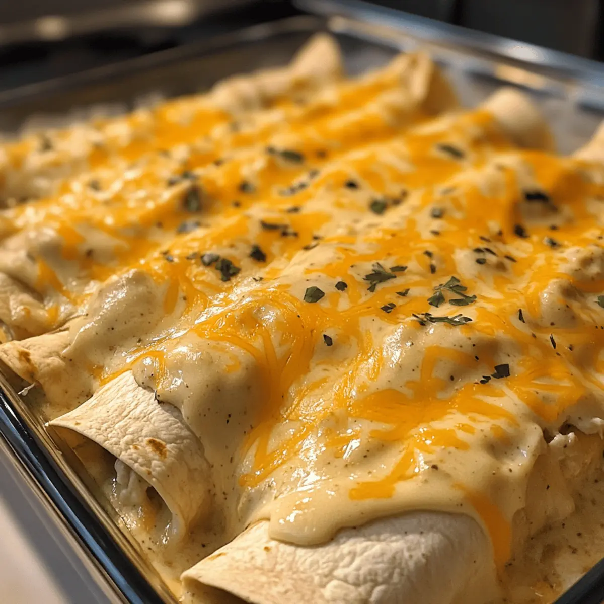 Savory Chicken Enchiladas with Dreamy White Sauce Bliss