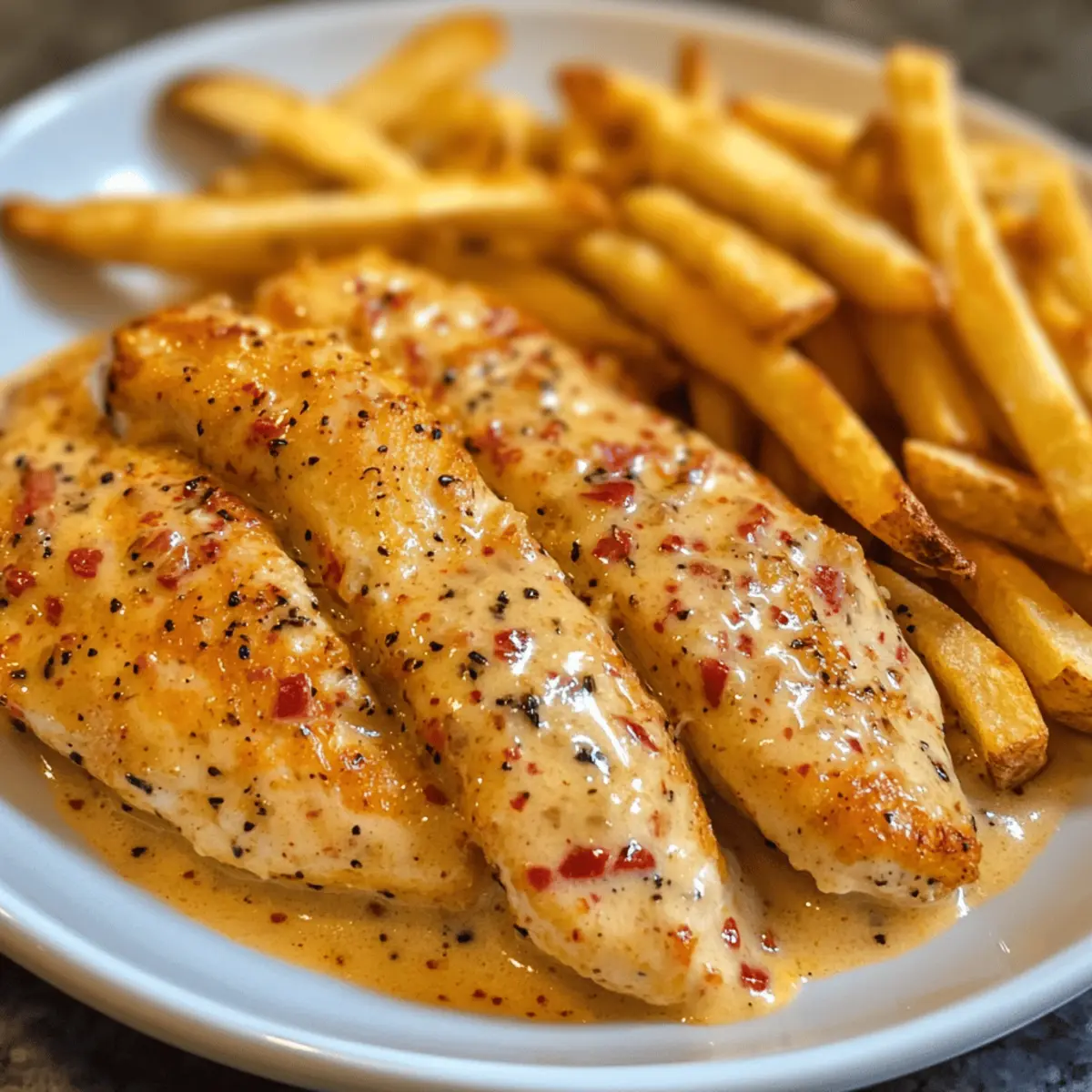Savory Chicken Fillet in Spicy, Creamy Garlic-Parmesan Sauce