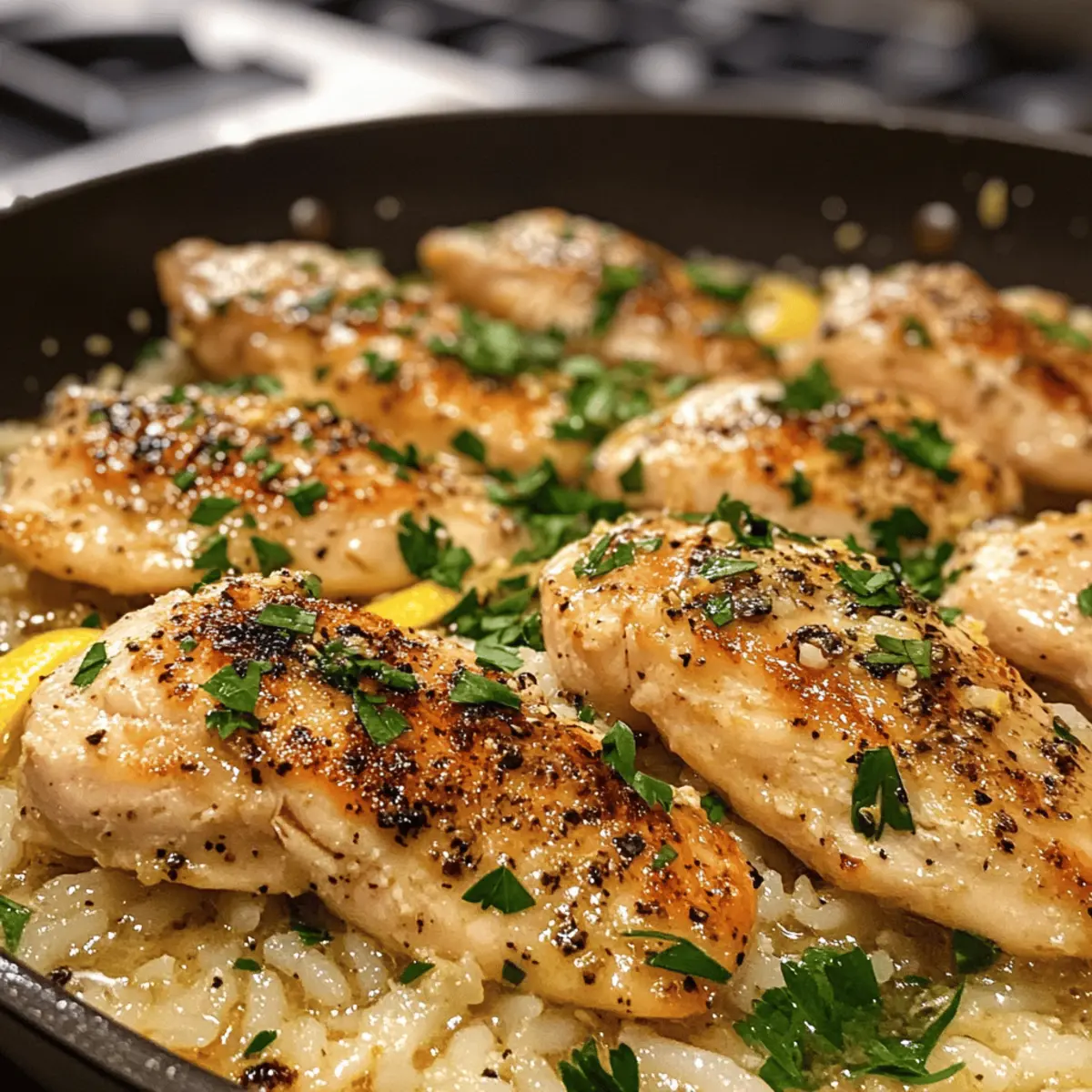 Savor the Best Chicken Scampi with Garlic Parmesan Rice