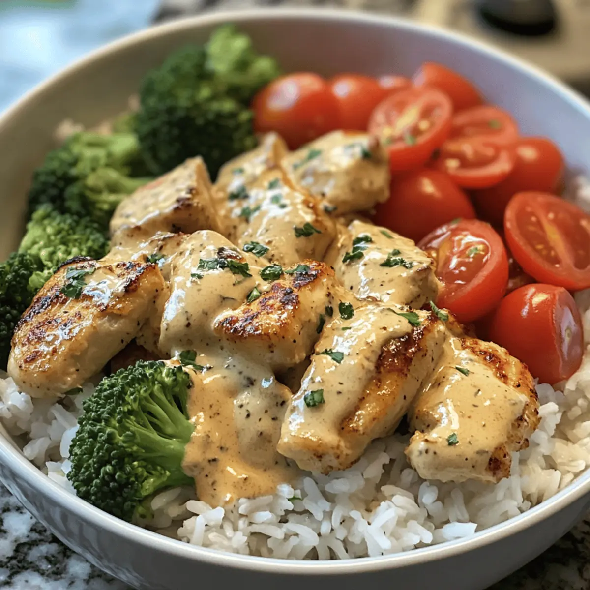 Creamy Garlic Chicken Bowls for a Cozy Weeknight Dinner