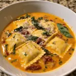 Creamy Tuscan Ravioli Soup