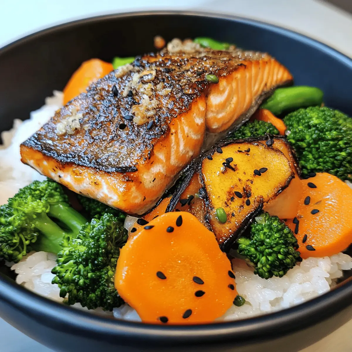 Crispy Salmon and Rice Bowl: Quick, Flavorful Delight at Home