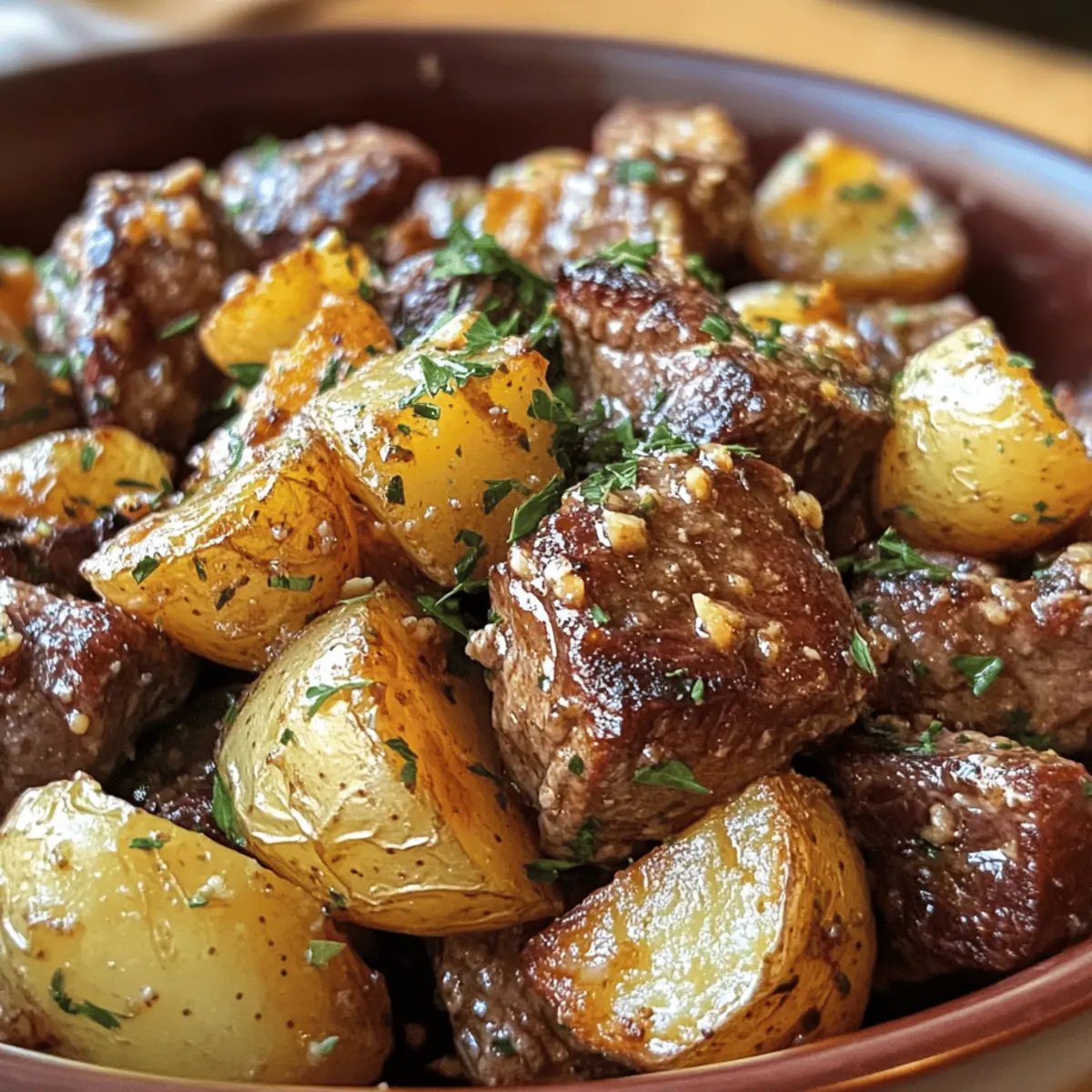 Garlic Butter Beef Bites & Potatoes for Cozy Comfort Nights