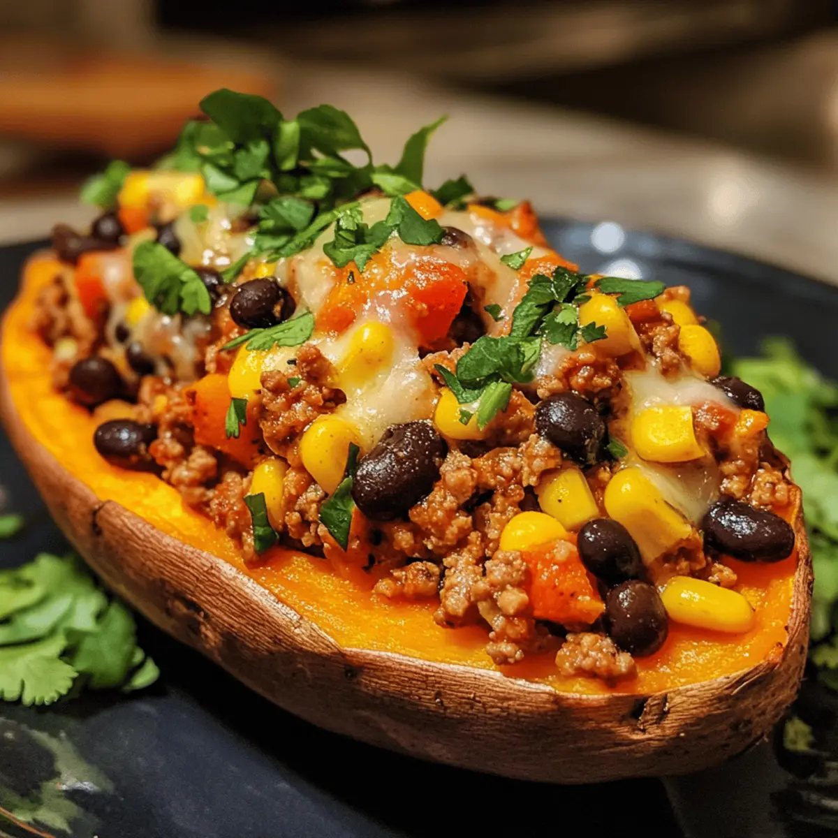 Savory Ground Turkey Stuffed Sweet Potato for Hearty Comfort