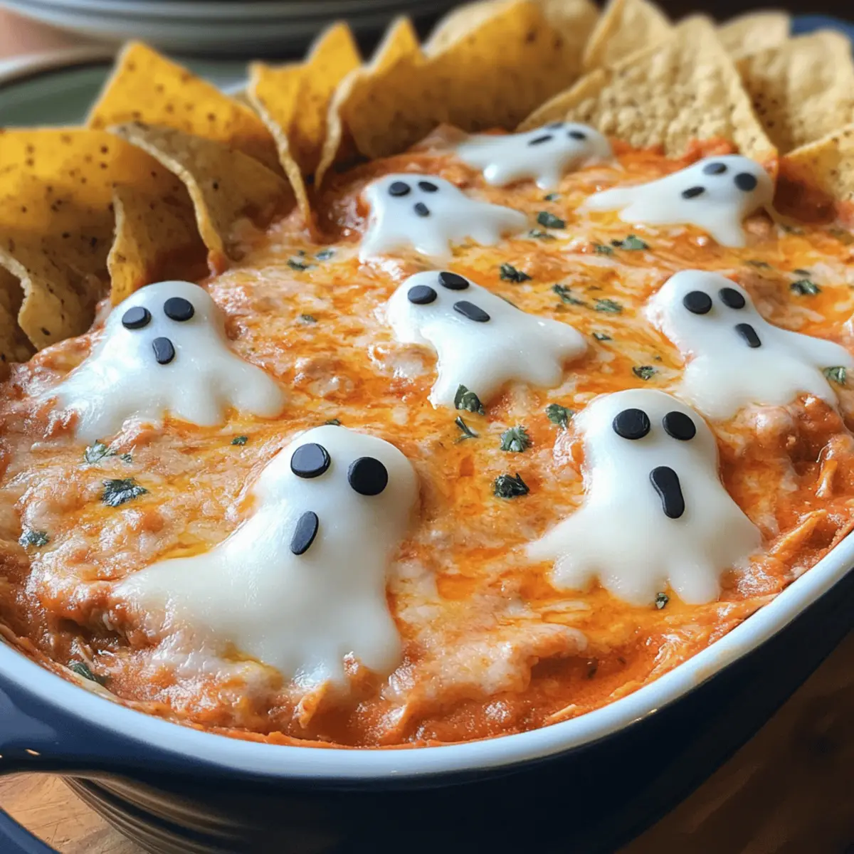Boo-ffalo Halloween Buffalo Chicken Dip That Vanishes Fast