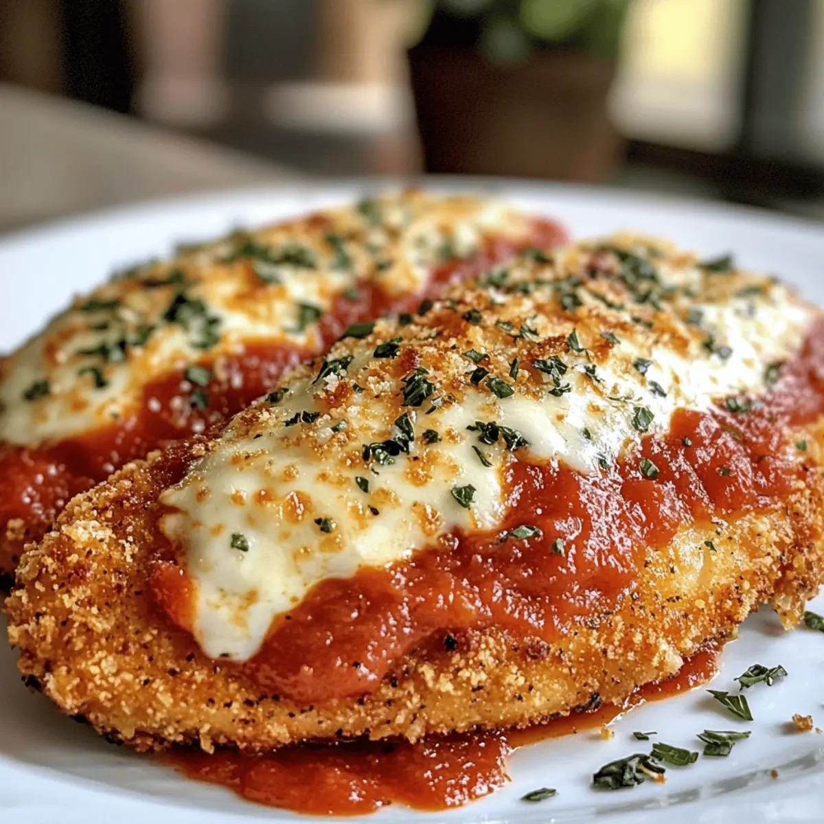 Healthy Baked Chicken Parmesan That's Crispy and Guilt-Free