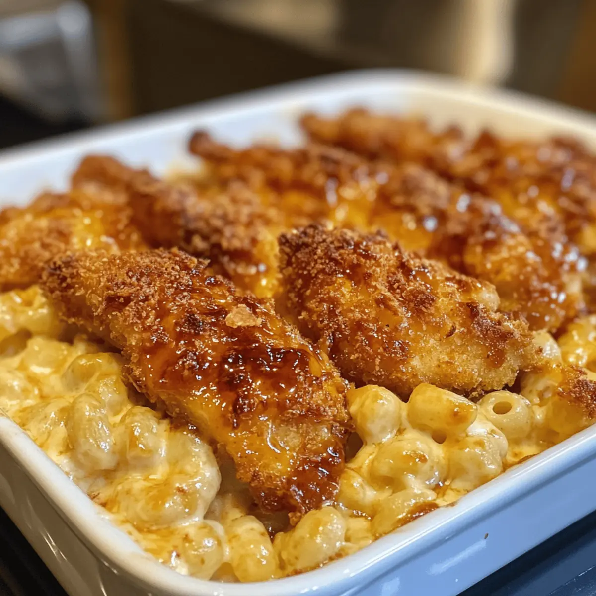 Hot Honey Chicken Tenders with Baked Mac and Cheese Bliss