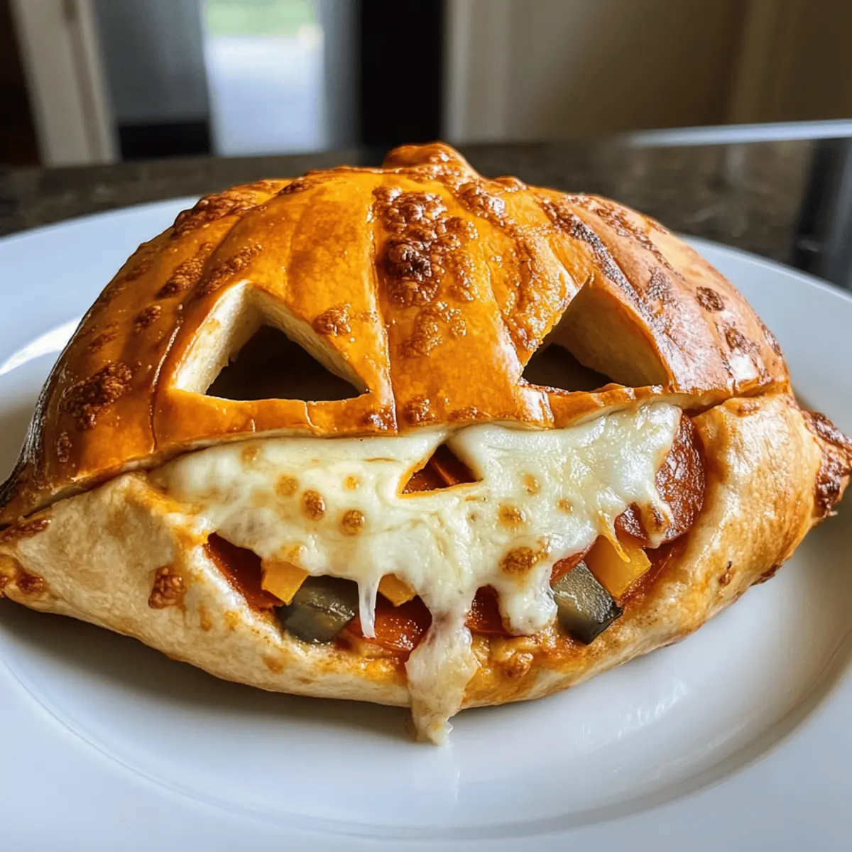 Delightful Jack-O’-Lantern Calzones for Your Halloween Feast