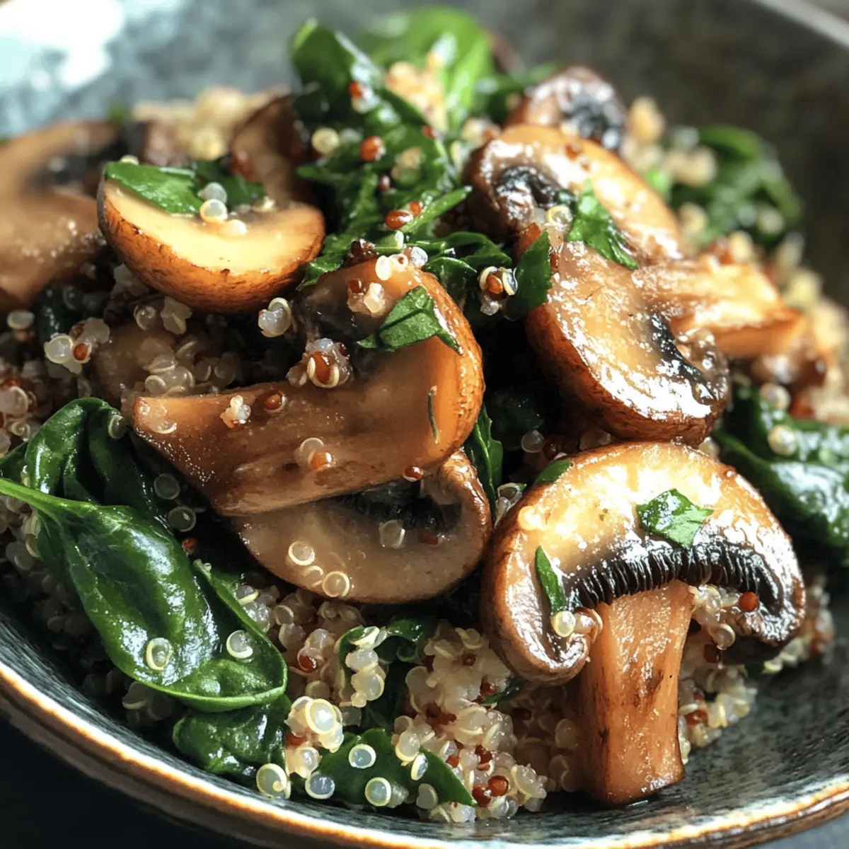 Flavor-Packed Mushroom Spinach Quinoa Ready in 20 Minutes