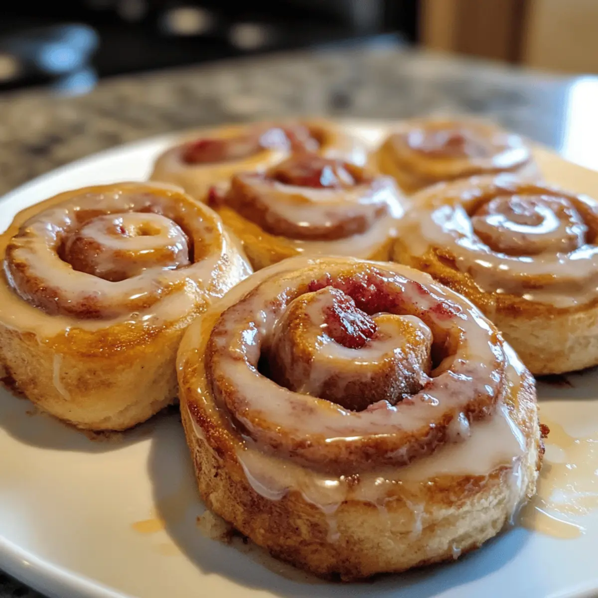 Fluffy Raspberry Cinnamon Rolls with Luscious Lemon Glaze
