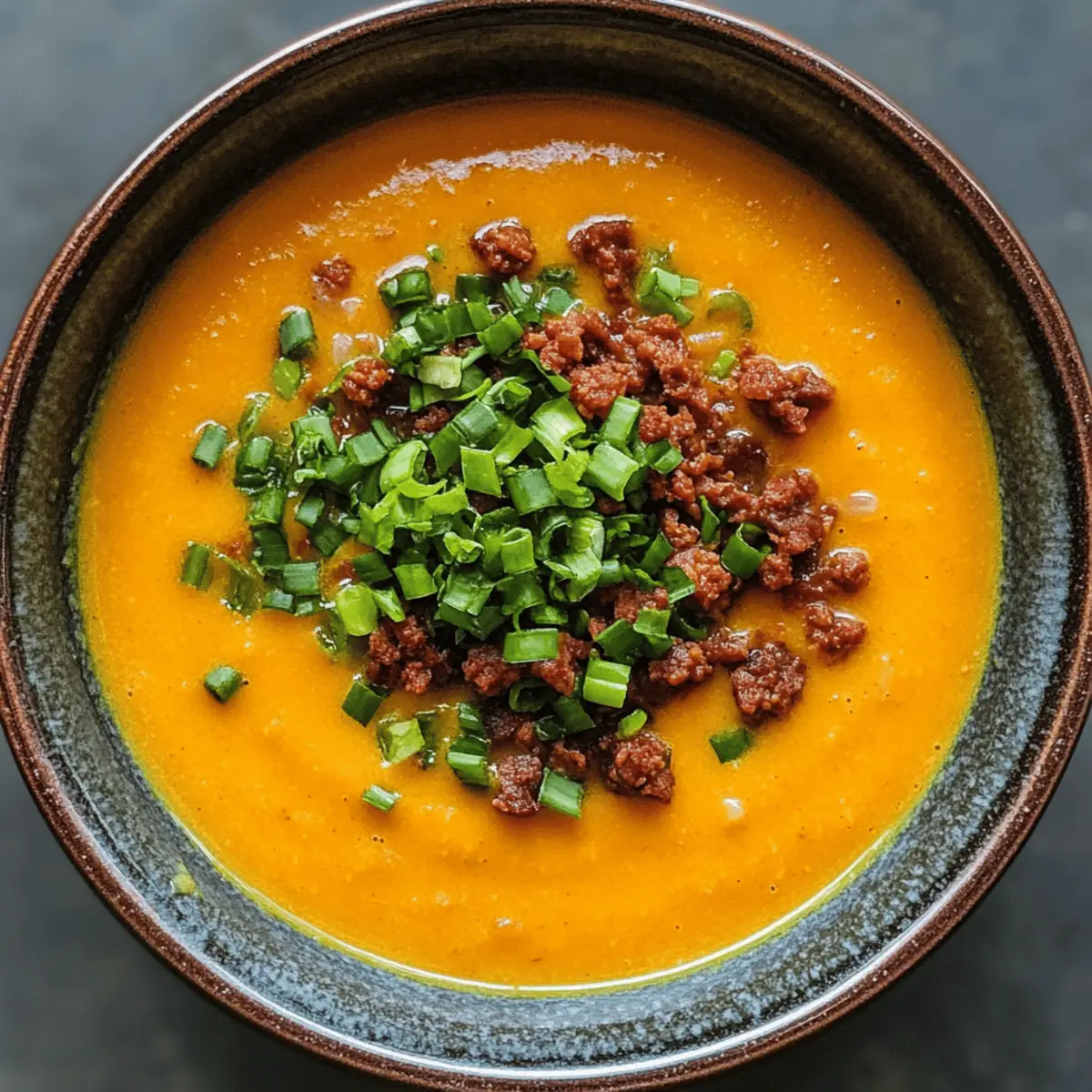 Spicy Chorizo Pumpkin Soup – Cozy Fall Comfort in Every Spoon