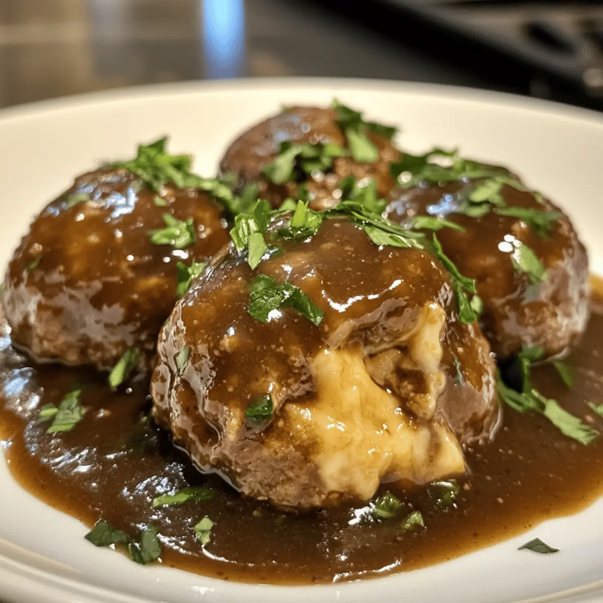 Irresistible Stuffed Meatballs in Guinness Gravy Recipe