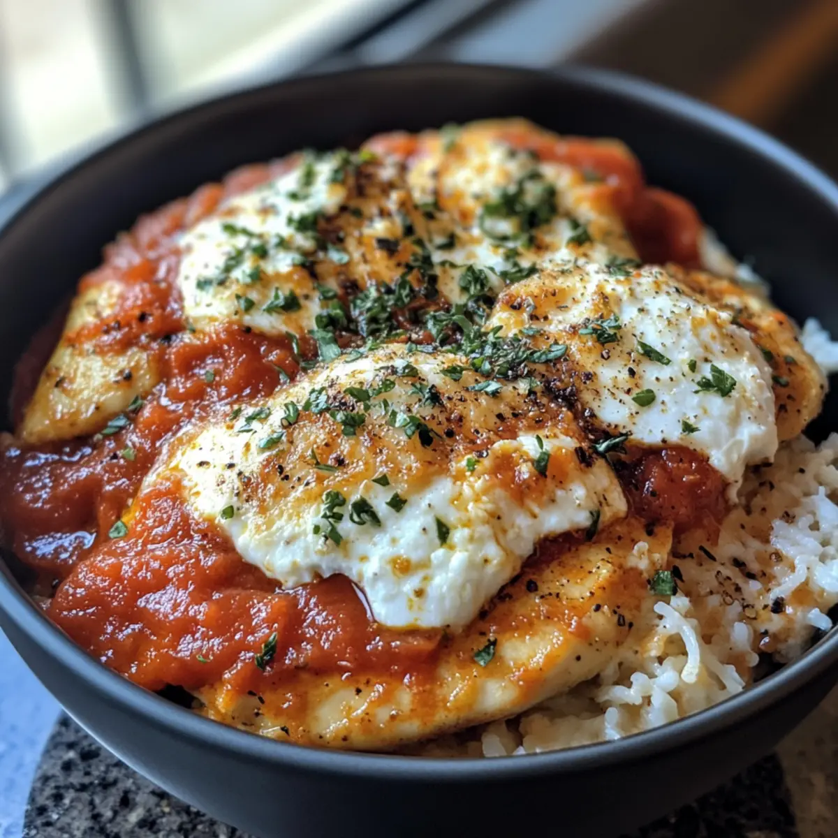 Cottage Cheese Chicken Parm Bowl: A Tasty Healthy Twist