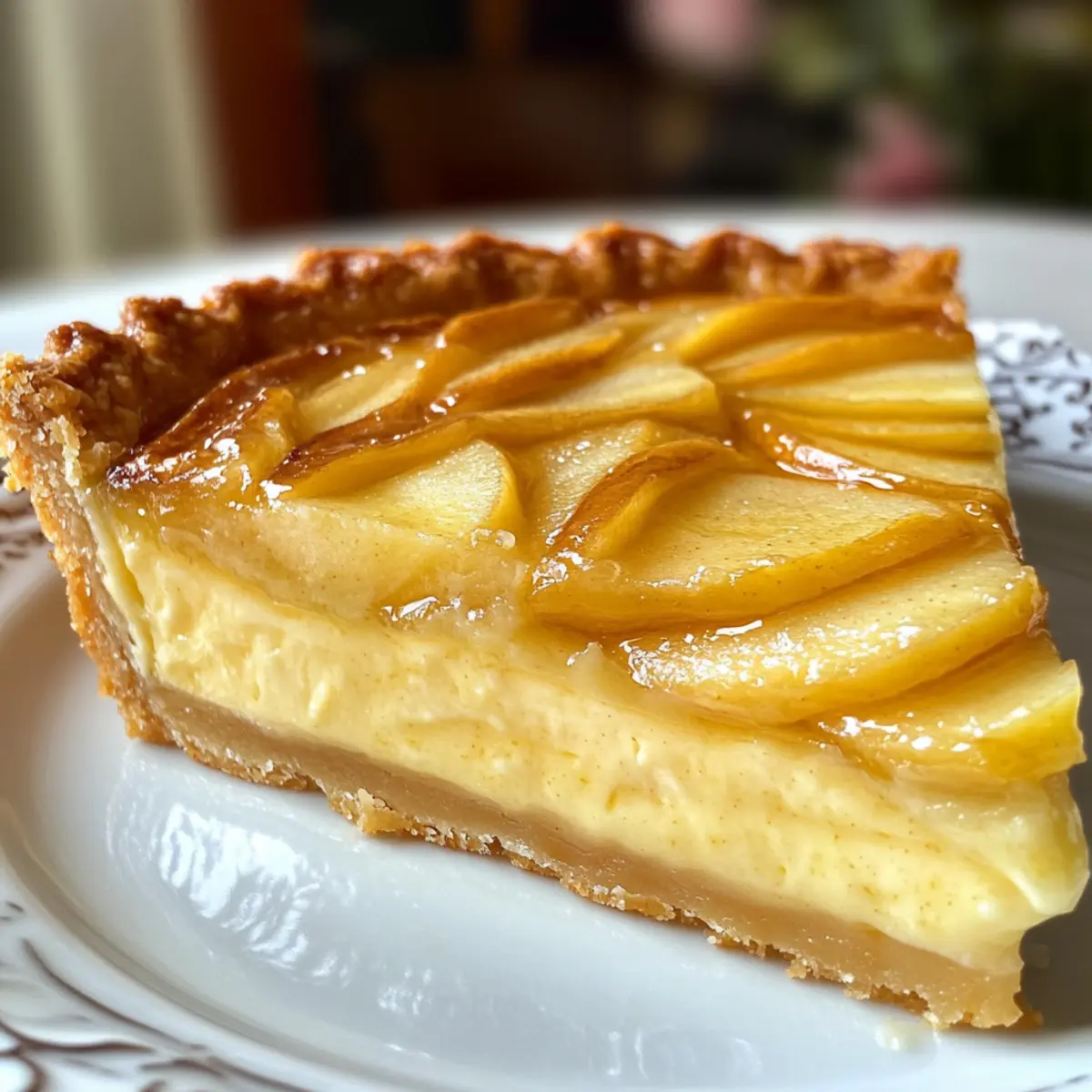 Delicious French Custard Pie with Apples: A Silky Delight