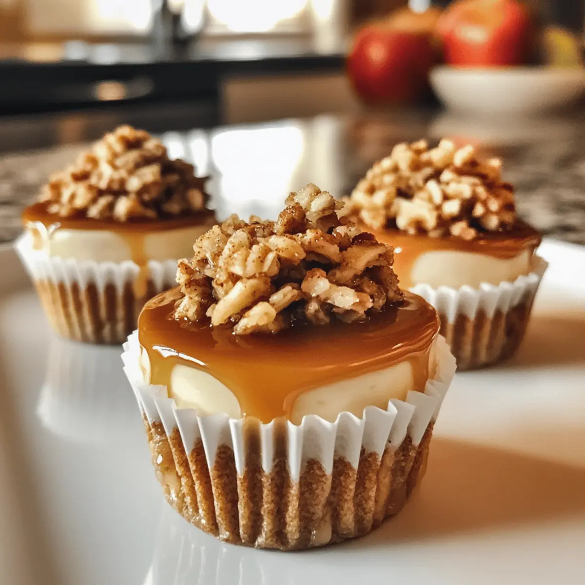 Apple Crisp Mini Cheesecakes: Cozy Fall Bites You'll Love