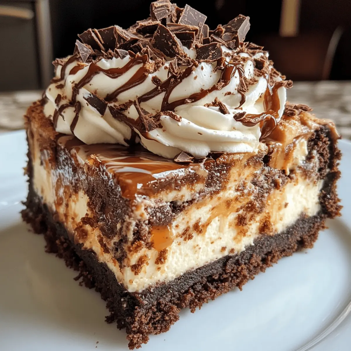 Decadent Caramel Brownie Cheesecake for Sweet Moments
