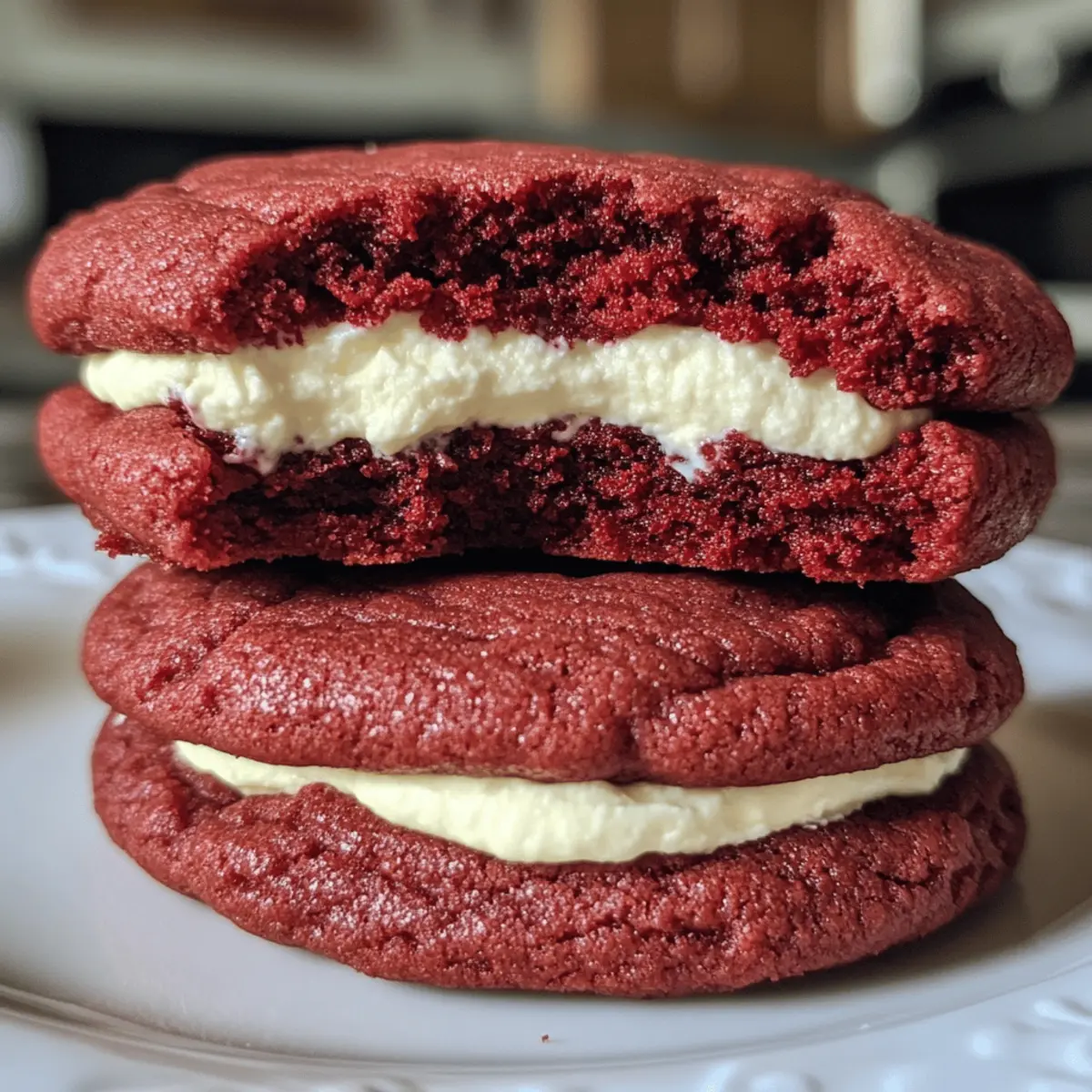Cream Cheese Filled Red Velvet Cookies That Melt in Your Mouth