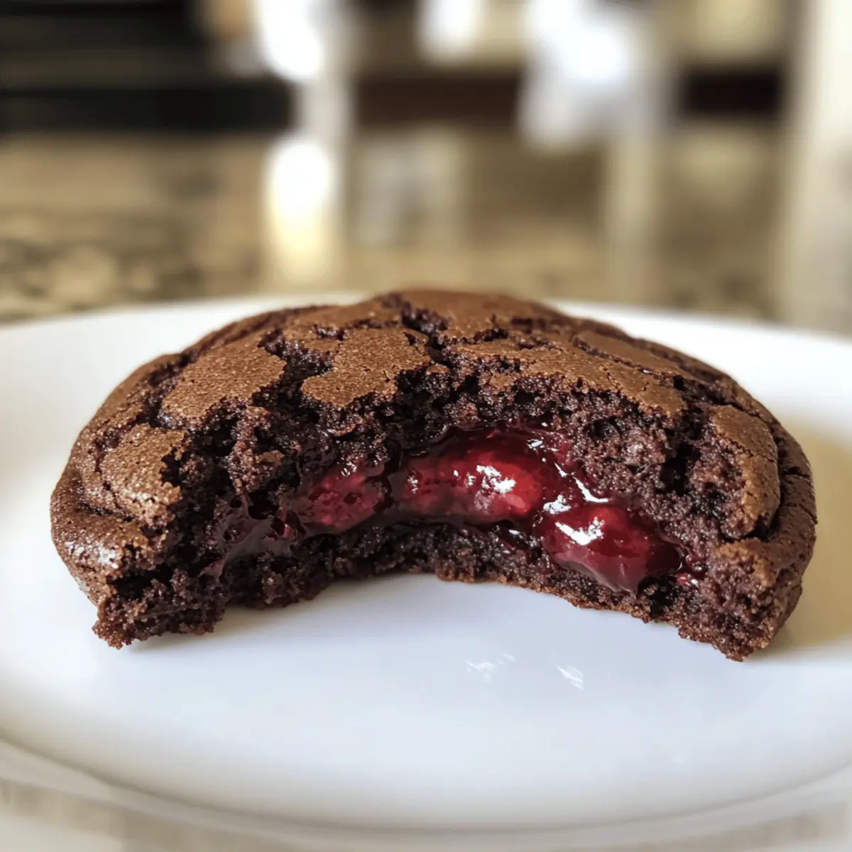 Fudgy Chocolate Cookies with Raspberry Blissful Surprise