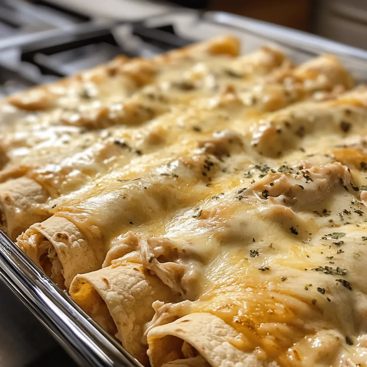 Protein Chicken Enchiladas with Dreamy White Sauce Delight