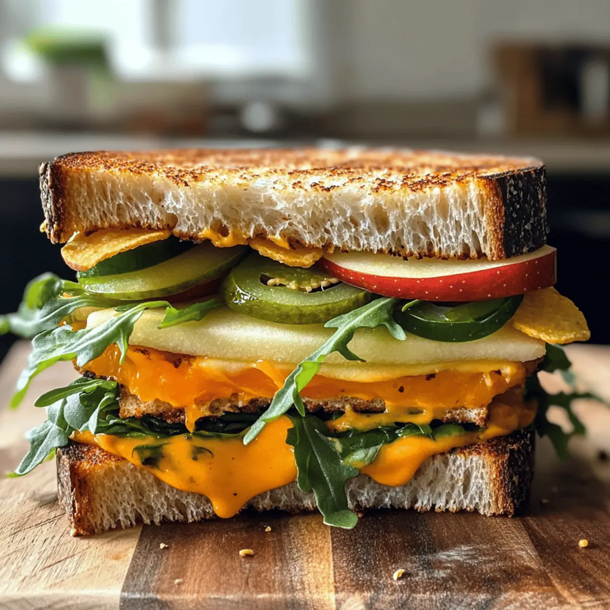 Spicy Cheddar & Apple Fall Veggie Sandwich You’ll Crave