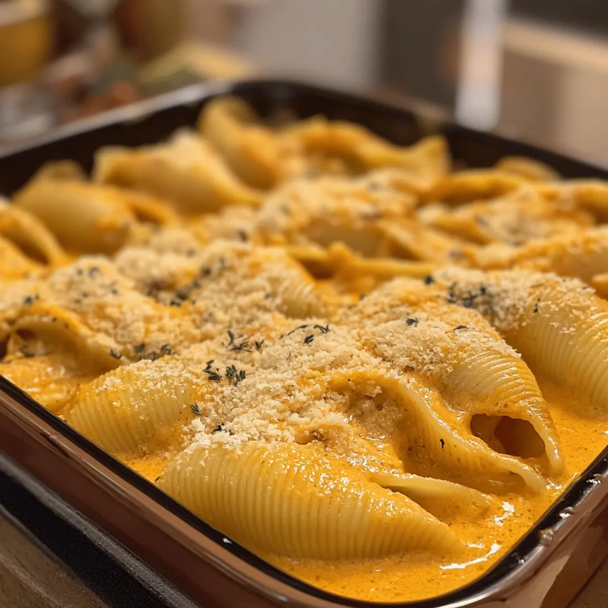 Delectable Stuffed Shells With Pumpkin Cream Sauce Bliss