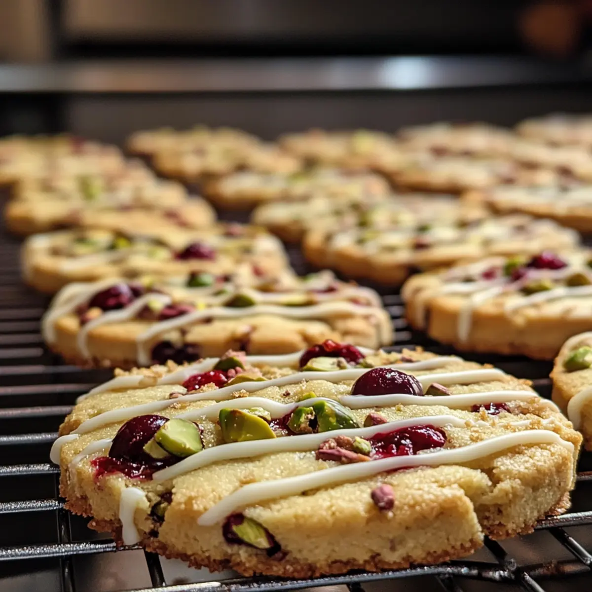 Cranberry Pistachio Shortbread Cookies: A Festive Delight