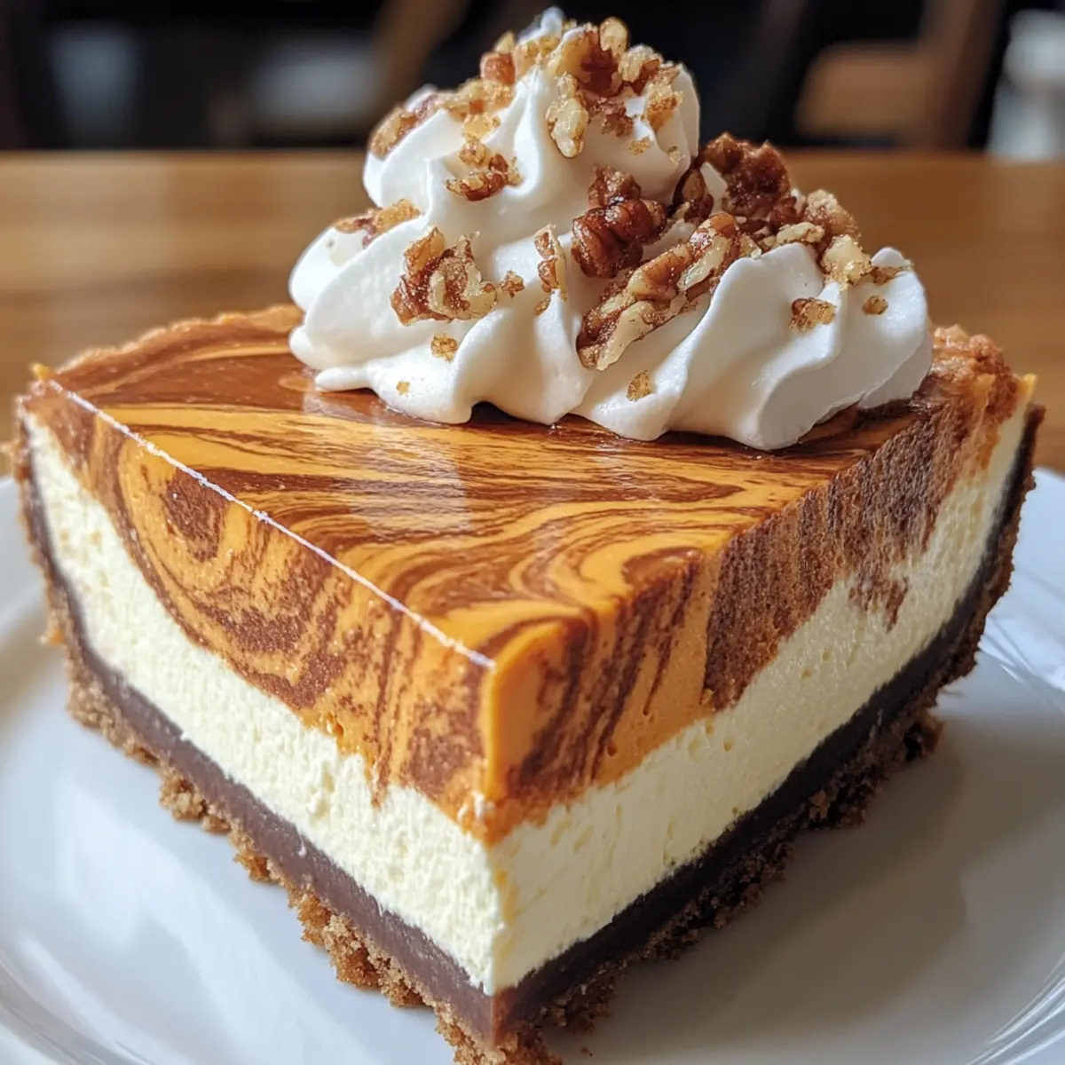 Creamy Cheesecake with Pumpkin Swirl for Cozy Fall Nights